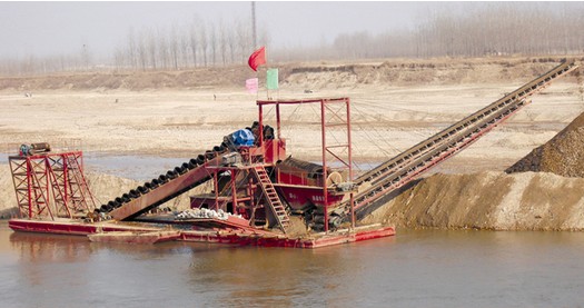 無(wú)軸滾篩挖沙船